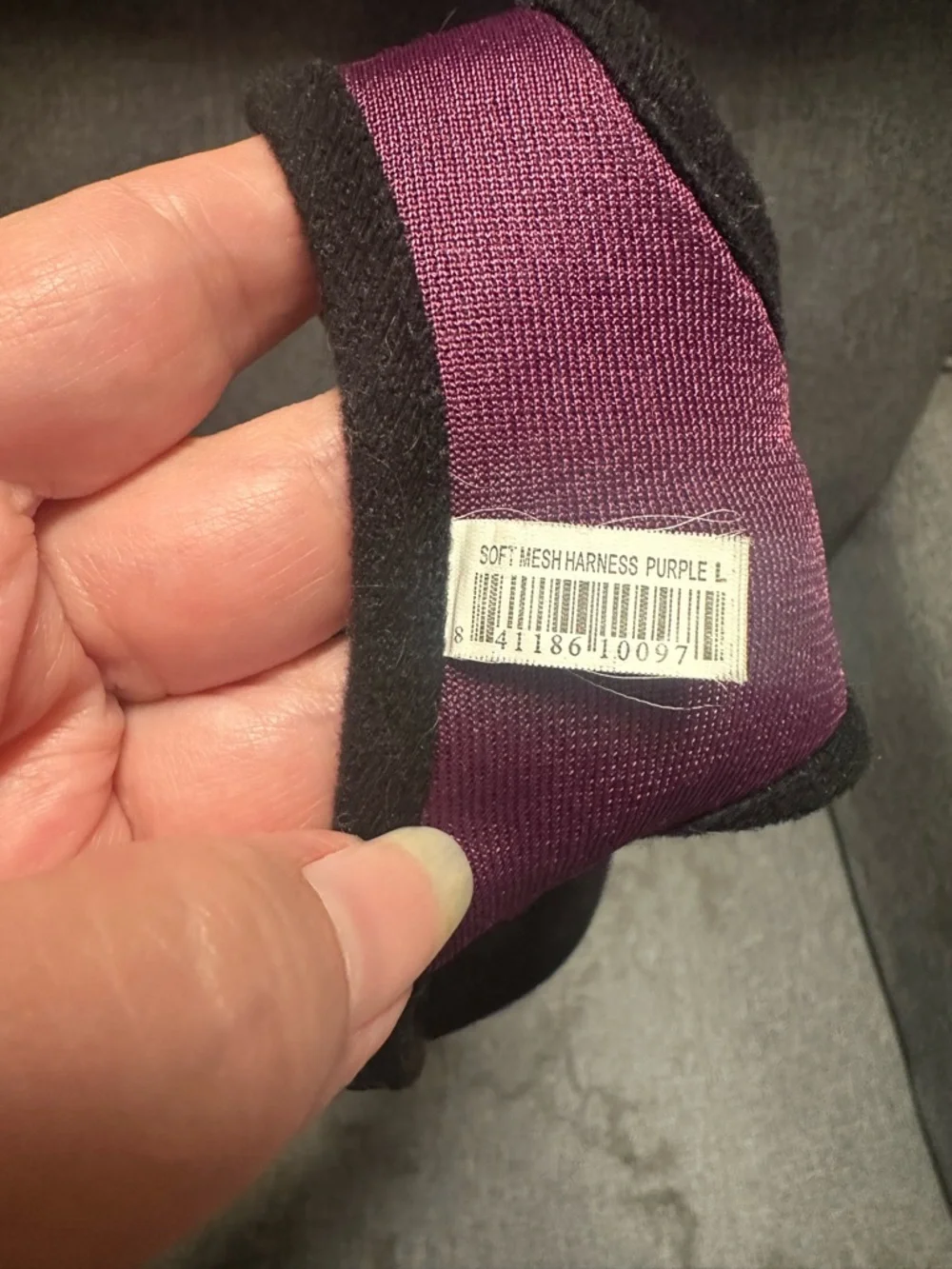 Gooby Purple Soft Mesh Dog Harness